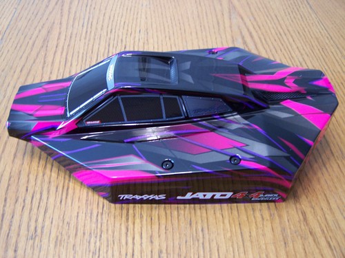 Fit Traxxas Jato 4x4 VXL Pink Black Clipless Body & Latch 9060-PINK 90386-4 - Picture 4 of 7