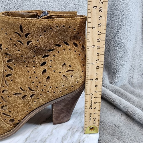 Ivanka Trump Zapatos Mujer Talla 8.5 Marrón Cremallera Lateral Botines al Tobillo *EXCELENTE ESTADO* - Imagen 2 de 12