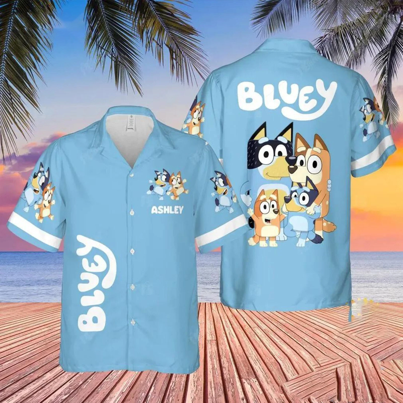 BlueyDad Hawaiian Shirt, Button Down Full Size