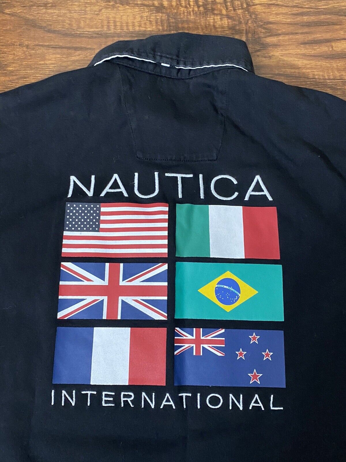 Nautica Mens Flags Polo Shirt USA Brazil UK Franc… - image 2
