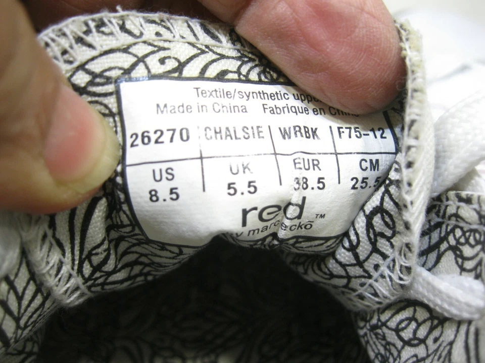 ZAPATOS TENIS RED MARC ECKO BLANCOS CON CORDONES MUJER EE. UU. Talla 8.5 Foto 2 de 4