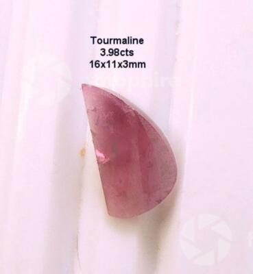 TOURMALINE, 3.98cts, NICE PINK, SEMI PEAR FANCY CUT, *NATURAL*