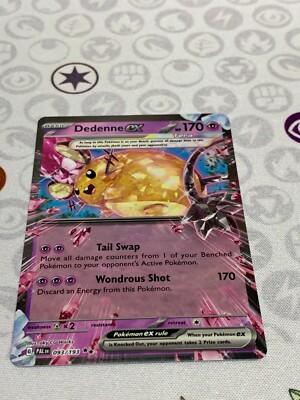 dedenne ex pokemon card value C918 POKEMON TCG DEDENNE EX NM CARD HOLO #093 SCARLET VIOLET PALDEA RARE