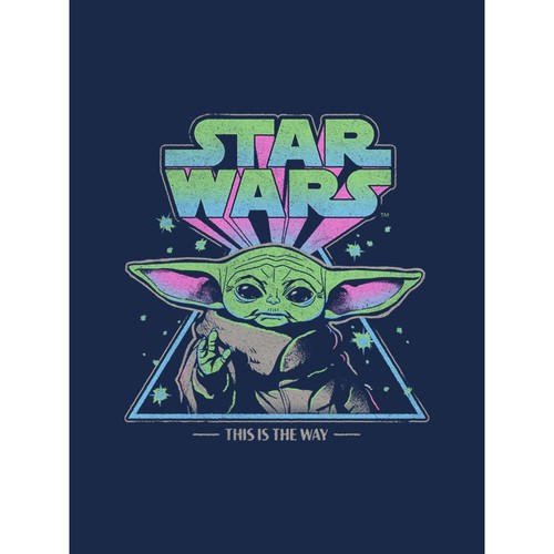 Boys Star Wars Yoda T-Shirt, This Is The Way Size L (10-12) Color Blue - Picture 2 of 2