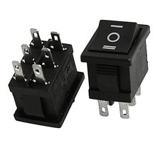 100pcs DPDT ON/OFF/ON 3 Position Snap In Boat Rocker Switch 6A/250V 10A/125V AC