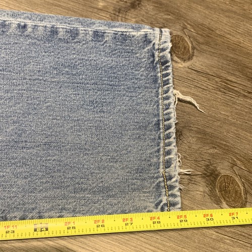 Vintage Levis 501 38x29 Bottone Fly Made Mexico Distressed Lavaggio Medio - Foto 9 di 9