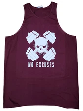 Men's Gym | Bodybuilding Tank Top T-Shirt Stringer -Maroon color Muscle tank