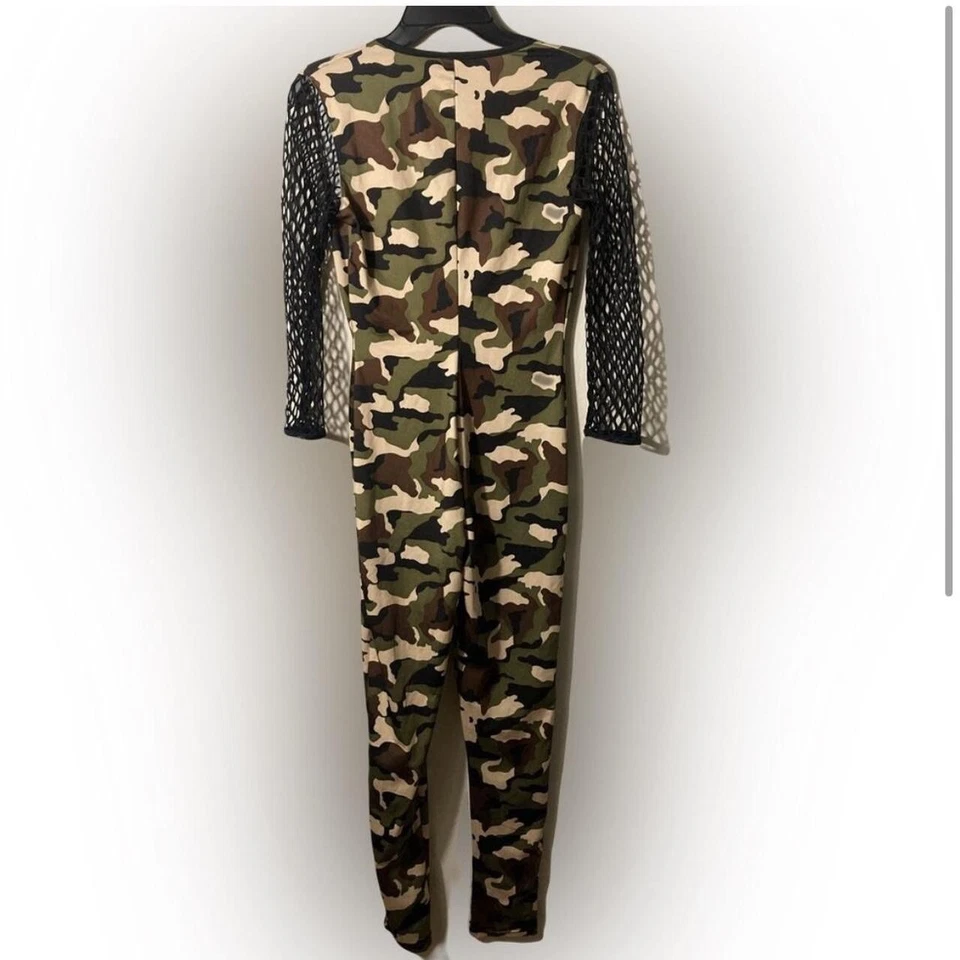 Macacão Dreamgirl Army Dance Fishnet Fantasia Body Médio - Imagem 4 de 4