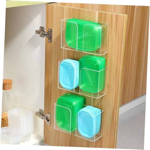 Acrylic Cabinet Door Organizer, Kitchen 3 Pack Cabinet Door Organizer-Acrylic