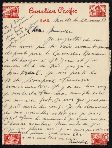 1958 Canada Airmail Letter Card – Canadian Pacific RMS – Montreal to Switzerland - Picture 3 of 3