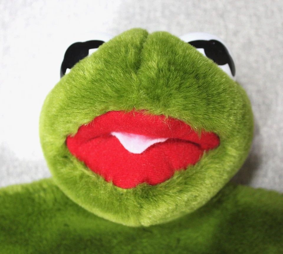Muppets Baby Kermit Frosch Handpuppe Vintage 27 cm Kuscheltier Plüschtier - Bild 2 von 3