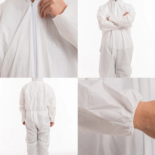 US 2 Pack Disposable Coverall PPE Suit Biohazard Chemical Protection Isolation - product listing photo