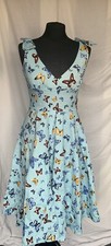 Vintage style blue butterfly dress