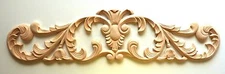 21-3/4"W X 5-5/8"H X 3/8"TH, Hand Carved Red Oak Hard Wood Onlay Applique