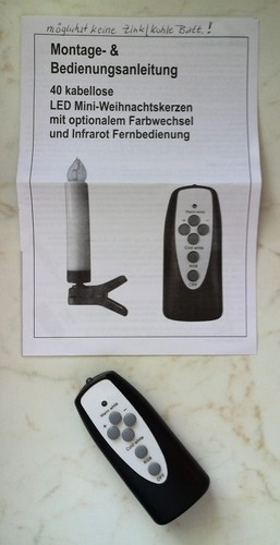 40 kabellose Weihnachtskerzen mit Farbwechsel Flicker - Dimmmodus Fernbedienung - Bild 6 von 7