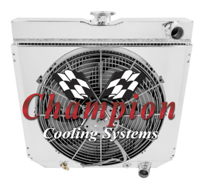 1963- 69 Ford Fairlane 3 Row Champion DR Radiator 1 x 16'' Fan Shroud Combo 