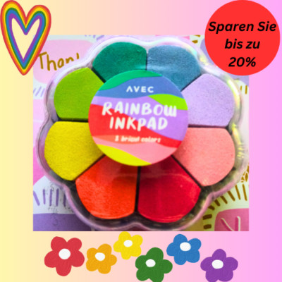 Stempelkissen Set 8 Farbe, Chalk Ink Pads Kreidetinte Tintenkissen Bunt in Box