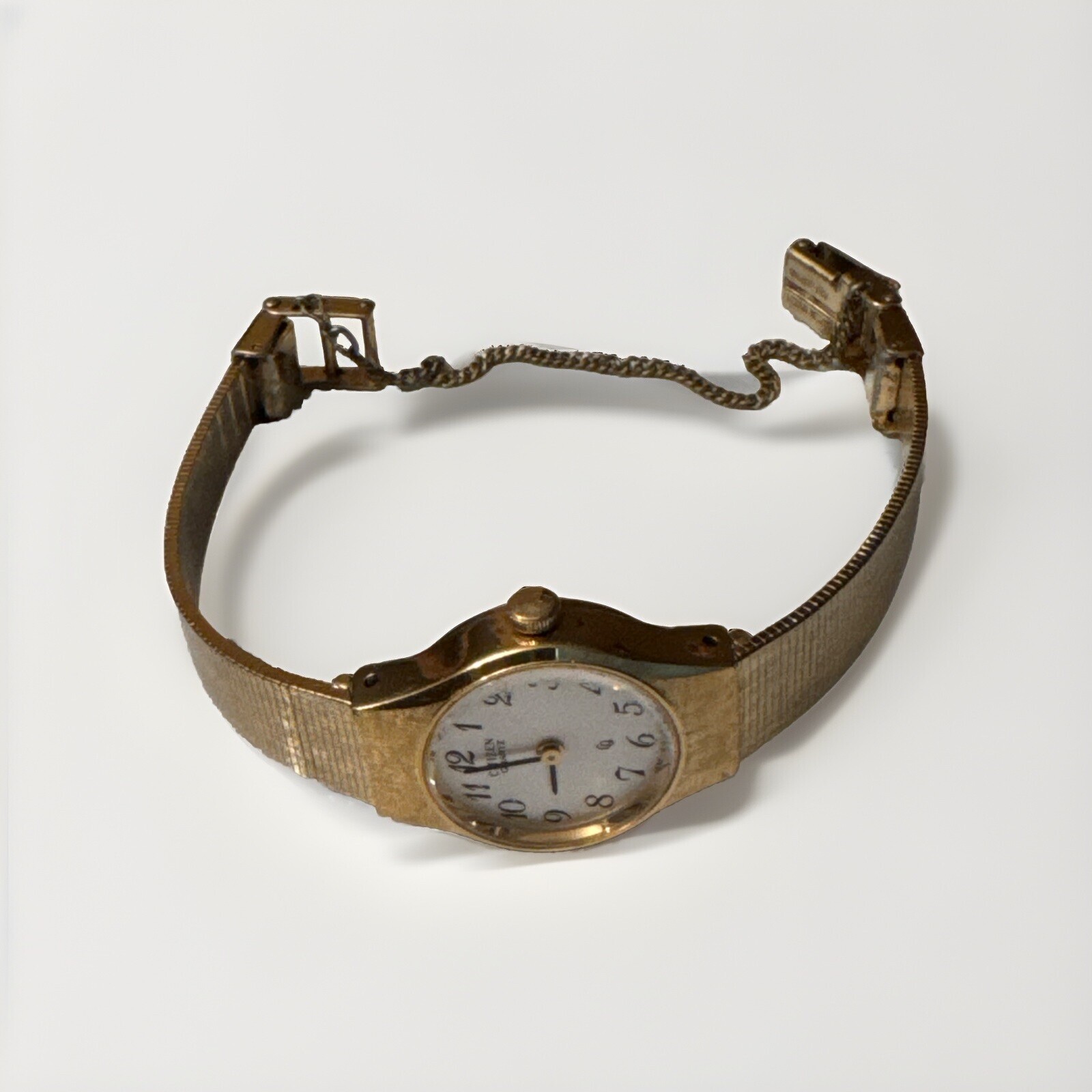 Women's Gold Citizen Quartz Watch 4-830725 S 907 0670 Japan 49-0709