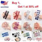 Full Size Nail Wraps Stickers Polish Toe Manicure Art Self Stick Decor 3D Decals