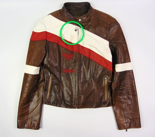 Chaqueta de Cuero Marrón Dakota Tag Heuer Piedra Cuero Genuino | Para Mujer Talla M - Imagen 6 de 15