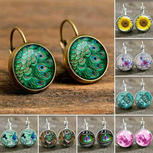 Mode-Ohrschmuck Saphir Kristall