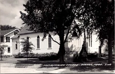 Real Photo Postcard Presbyterian Church in Wahoo, Nebraska