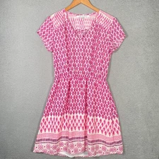 Collective Concepts Dress Small Pink Elastic drop waist Vacation Coastal