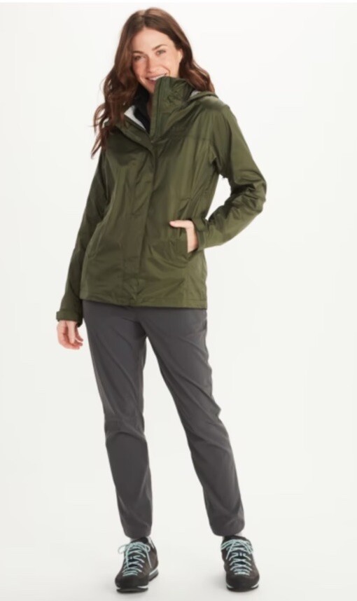 NEW $120 MARMOT Women's Sz L PreCip Eco Nori Waterproof Hooded