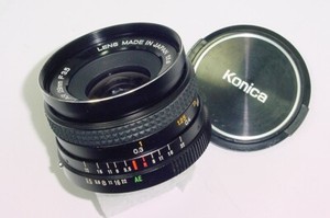 Konica 28mm F/3.5 AR Hexanon Wide Angle Manual Focus Lens AR Mount - Excellent