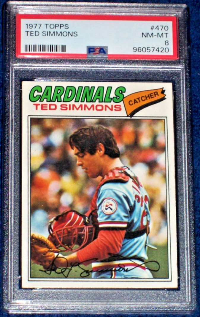 1977 Ted Simmons #470 Topps PSA 8 St. Louis Cardinals