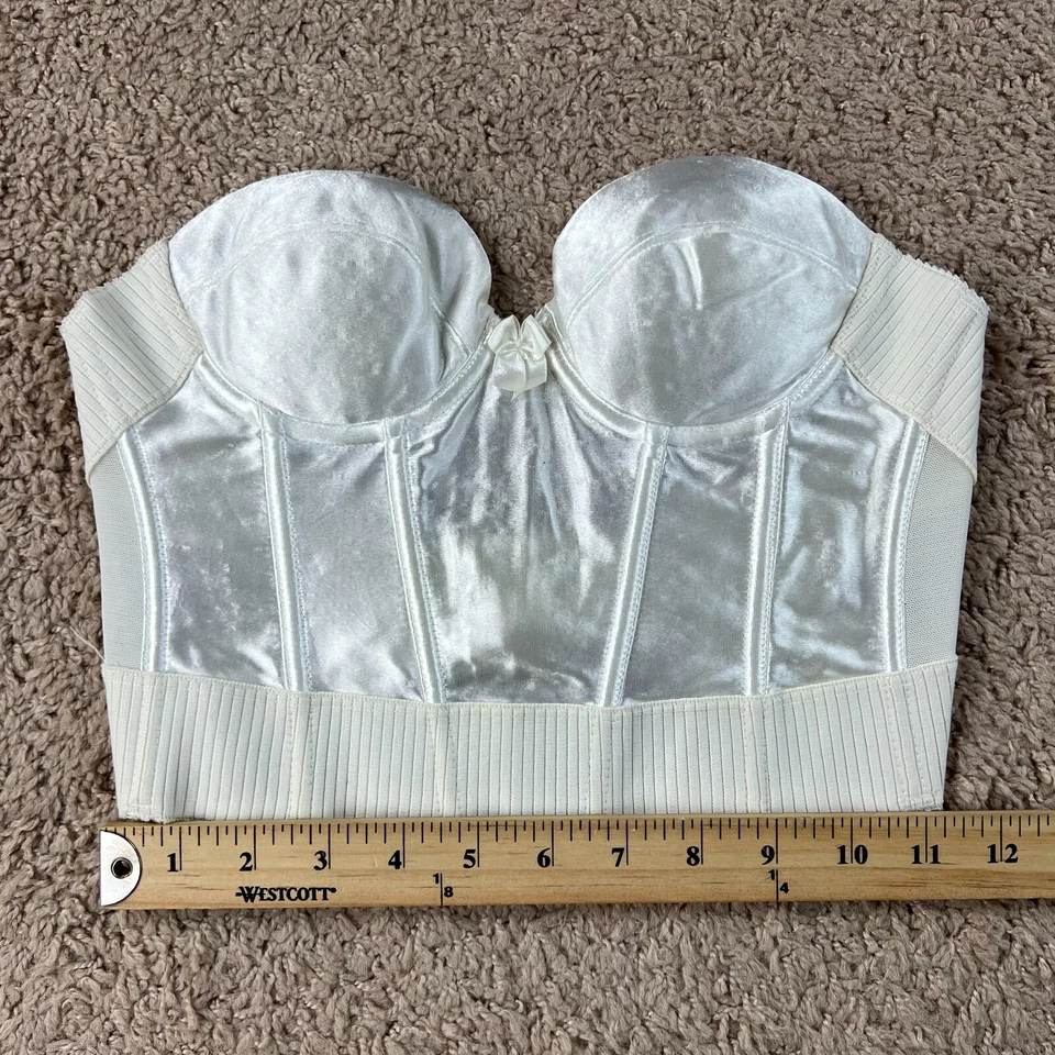 Sujetador push up vintage blanco sin tirantes SEARS para mujer 34A almohadillas extraíbles Foto 4 de 4