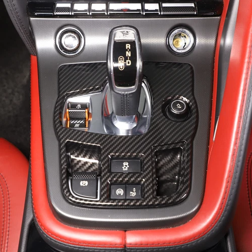 Cubierta de embellecedor de consola de tablero interior de fibra de carbono ABS para Jaguar F-TYPE 2013-2024 - Imagen 17 de 44