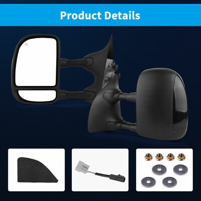Specchietti Laterali Riscaldati E Estendibili Per Ford F250/F350/F450/F550 (1999-2007) - Con Frecce Fum&eacute; E Regolazione Manuale