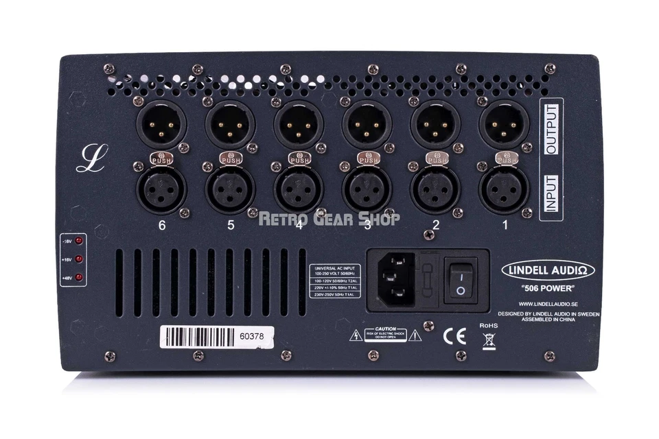 Lindell Audio 506 Power MKII 6-Slot 500 Series Chassis - Image 3 of 3