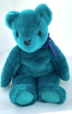 TY ''TEDDY'' der ''grüne BÄR'' aus der Friends-Kollektion wunderschön türkis mit Schleife 15 Zoll
