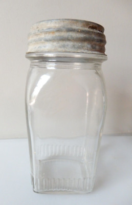 Genuine Boyd Cap for Mason jars - milk glass lining in zinc cap c1870s + Sq. Jar