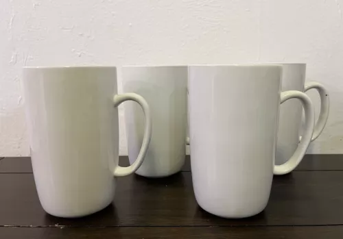 Williams Sonoma Open Kitchen Set Of 4 White 6” Tall Mugs