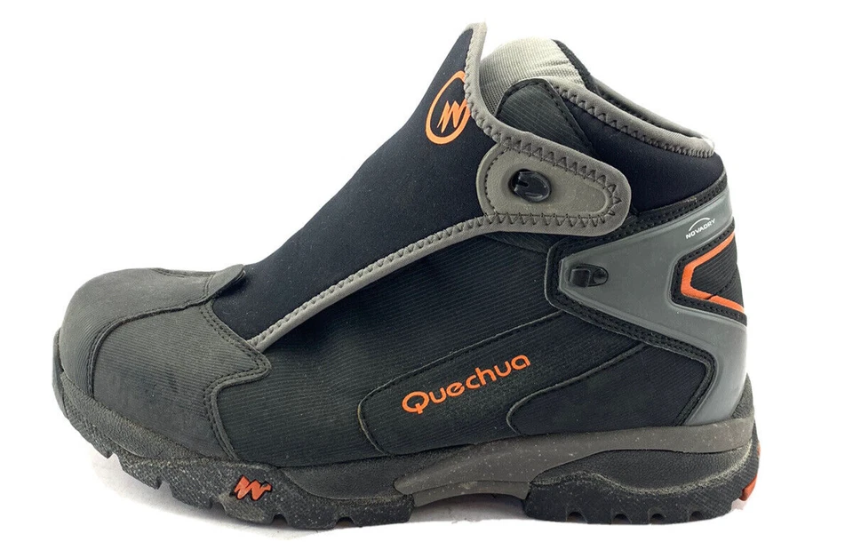 QUECHUA HERREN WANDERSCHUHE TREKKINGSCHUHE OUTDOOR Gr:41 Uk:7 SCHWARZ