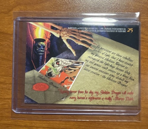 Skeleton Dragon 1995 Fleer Ultra Skeleton Warriors Card # 25 - Picture 4 of 4