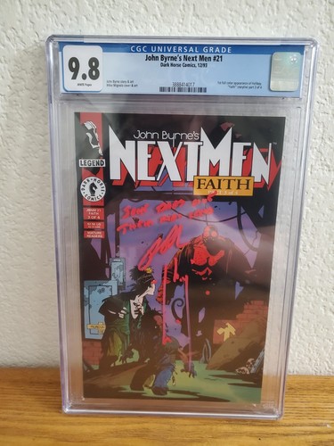 john byrne's next men 21 cgc 9.8 Signed By Ron Perlman - 第 1/4 張圖片