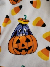 Disney Eeyore Pajama Lounge Pants Halloween Pumpkin Candy Corn Womens Small