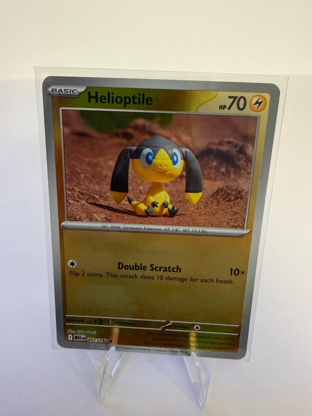 Helioptile 052/132 Reverse Holo Pokémon Mega Evolution NM