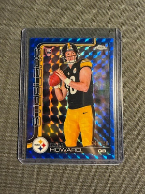 2025 Topps Chrome True Blue WILL HOWARD RC #44/150  Ohio State Steelers