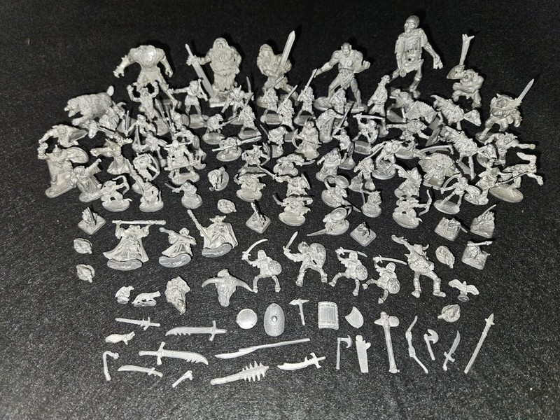 Vintage Ral Partha 1980s Metal Miniature Figures W/ Parts 80+ Lot