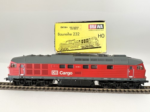 BRAWA HO 0414 Diesellok BR 232 DB CARGO verkehrsrot Lok  OVP - Schaden LESEN !!! | Condition: Als Ersatzteil / defekt