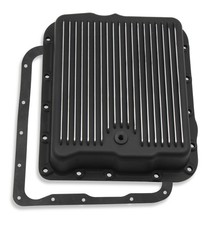 Mr. Gasket 9797BMRG Transmission Oil Pan - Black Aluminum