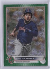 2022 Topps Chrome Logofractor Edition #11 Jose Ramirez Green #/99
