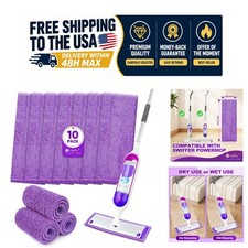 Orighty Microfiber Mop Pads for Swiffer PowerMop, 10 Pack Reusable Refills