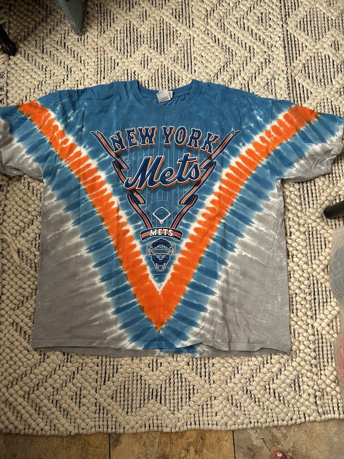 New York Mets AOP Tie Dye T-Shirt MLB Baseball Lee Sport Size 2XL thumbnail 2