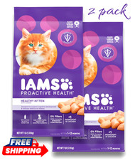 IAMS Proactive Health Kitten Dry Cat Food Chicken Recipe 7 lb 2 Pack
